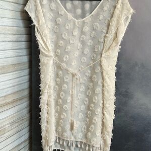 Elegant Cream Swim Cover-Up